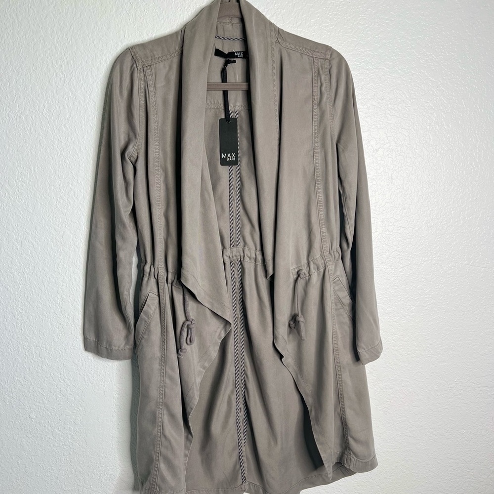 NWT Max Jeans Grey Flowy Jacket Size XS